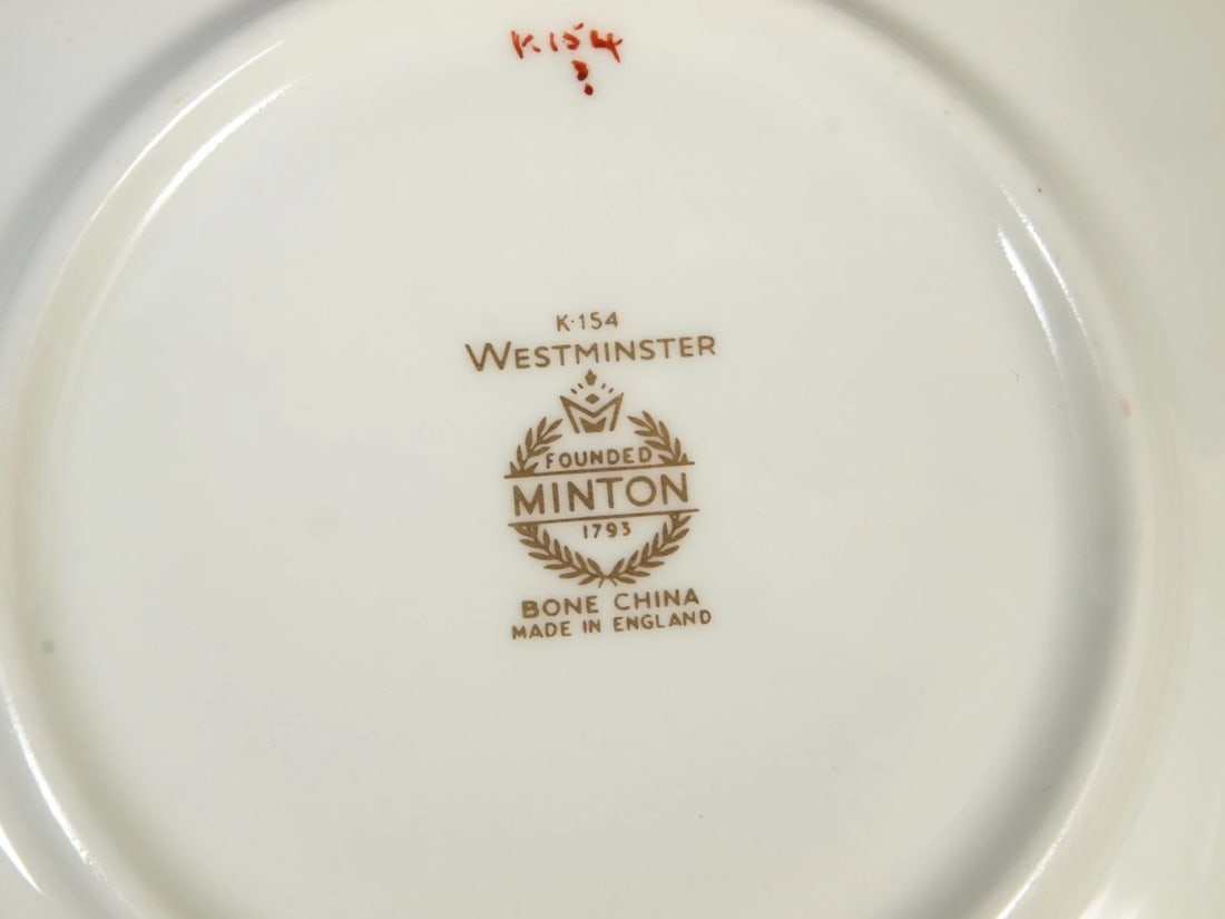 MINTON WESTMINSTER K154 GOLD Encrusted Coffee Tea Cup Saucer Set England - 5