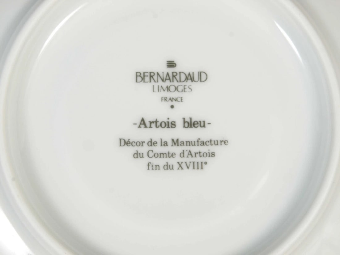 Limoges BERNARDAUD France ARTOIS BLEU Coffee Tea Cup Saucer Set - 5