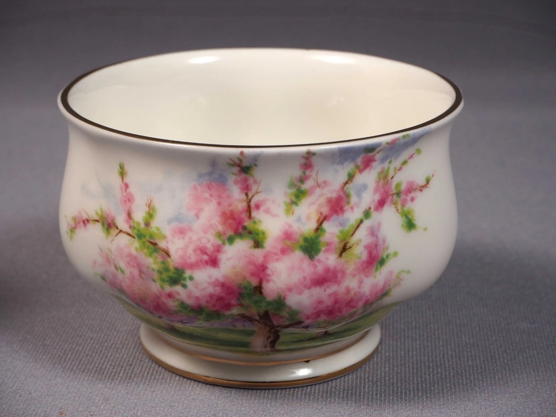 Royal Albert Blossom Time Creamer Milk Jug Open Sugar Bowl Set England - 2