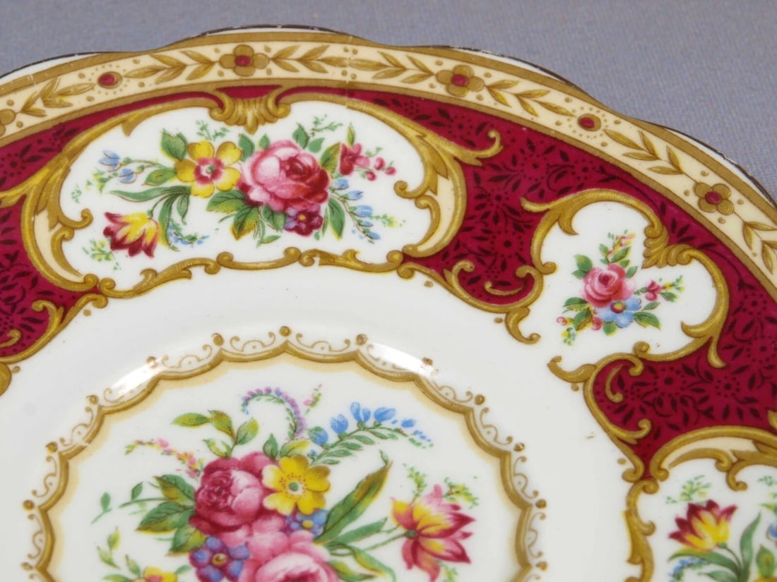 Royal Albert LADY HAMILTON Bone China Open Sugar Bowl Saucer Set England - 3