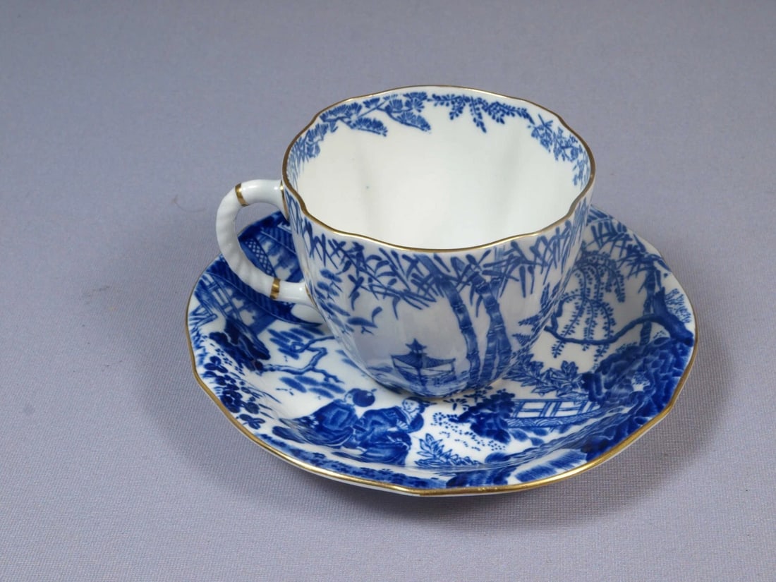 Royal Crown Derby Blue Mikado Coffee Tea Cup Saucer Bone china Larger Unusual: Title: Royal Crown Derby Blue Mikado Coffee Tea Cup Saucer Bone china Larger Unusual Description: . This beautiful, Bone china set of cup and saucer is made by Royal Crown Derby in their famous Mikado