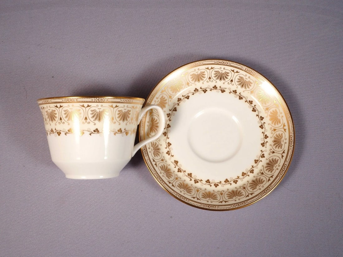 Minton Jubilee Coffee Tea Cup Saucer set EXCELLENT England GOLD - 2