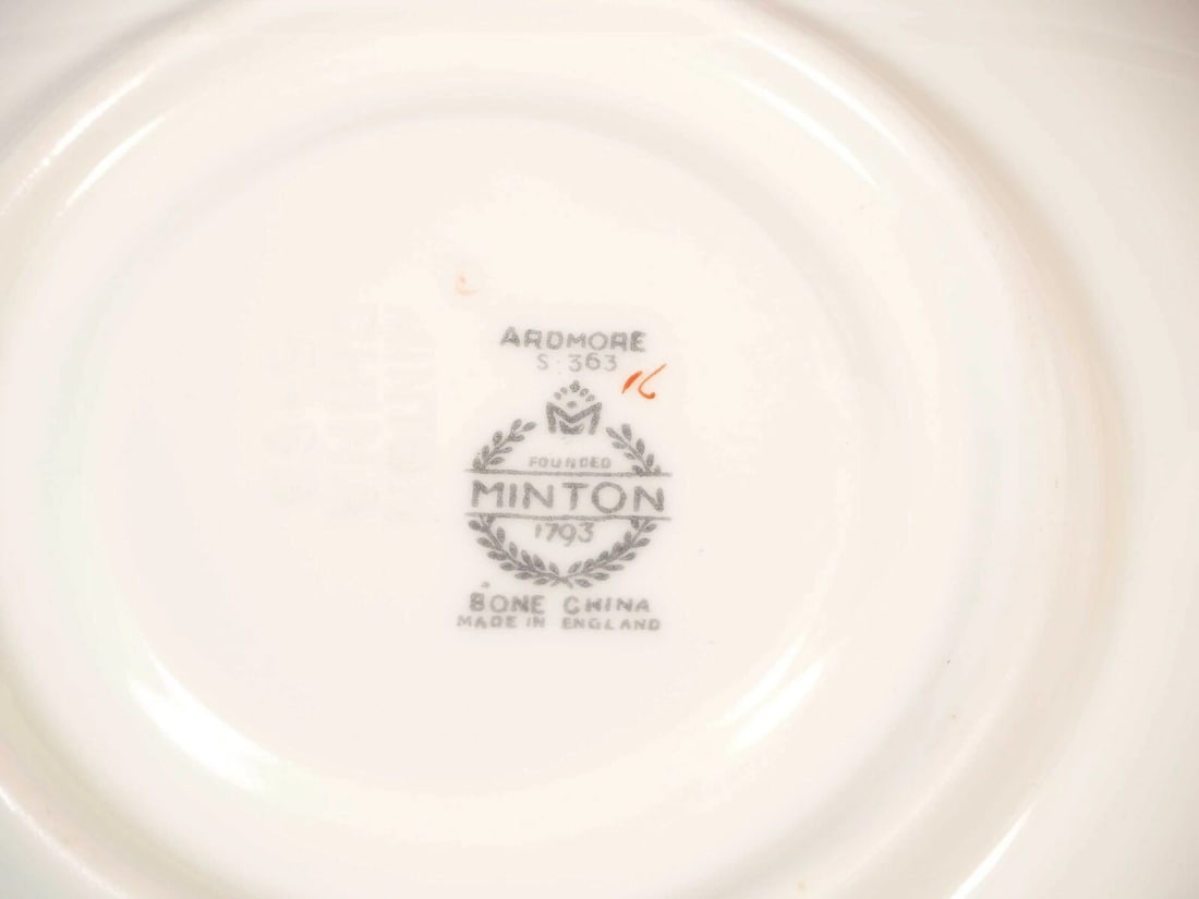 Minton Ardmore Coffee Tea Cup and Saucer Set Vintage England Turquoise - 4