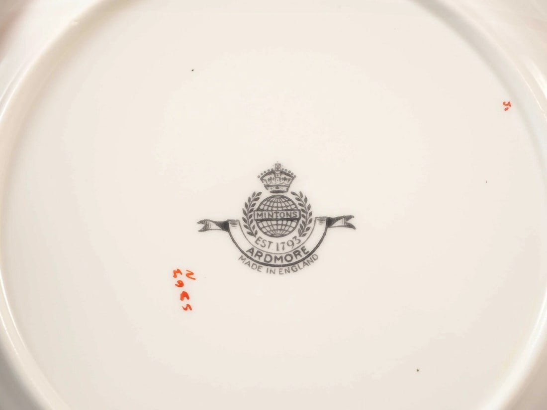 Minton Ardmore Coffee Tea Cup and Saucer Set Vintage England Turquoise - 5