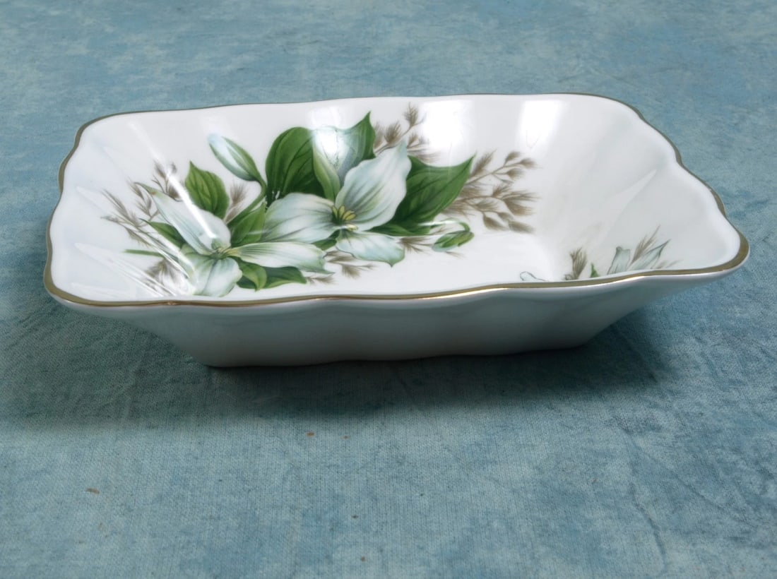 Royal Albert Trillium Bone China Coffee Tea Cup Saucer Classy gold white green - 5