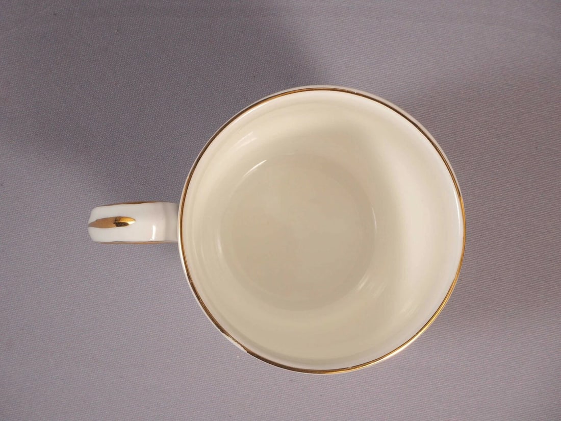 Royal Albert Memory Line COFFEE TEA MUG Classy Gold White Blue Smooth - 2