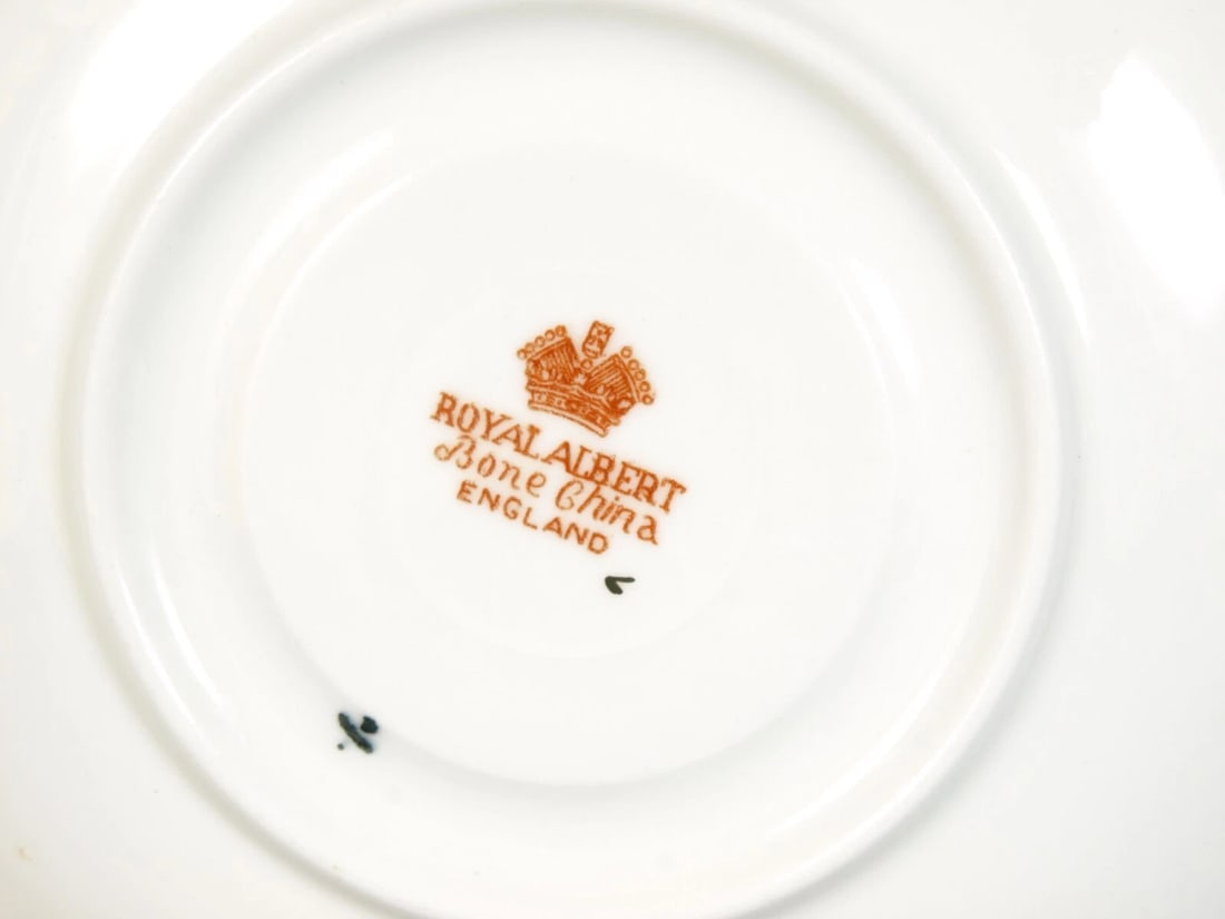 Royal Albert Crown China Heirloom IMARI Coffee Espresso cup Saucer COBALT Blue - 4