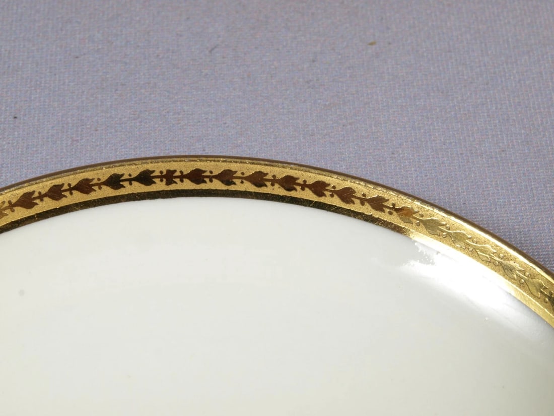 Limoges Elite Bawo & Dotter BWD25 Laurel Leaf Coffee Tea Cup Saucer Set France - 4