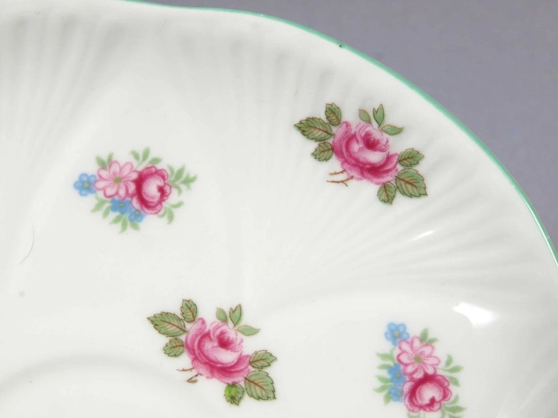 Shelley Rosebud Dainty Shape Coffee Teacup Cup Saucer Set 13426 England - 3