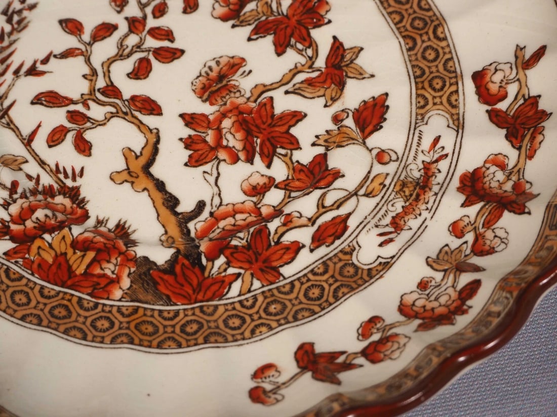 Copeland Spode Indian Tree Rust Orange Coffee Tea Cup Mug Saucer Set England - 4