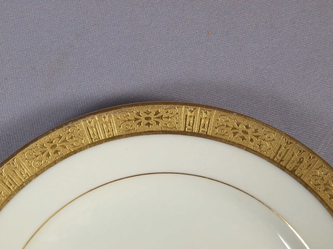 LIMOGES France T&V Tressemanes Vogt Raynaud Tea Coffee Cup Plate TRIO GOLD - 4