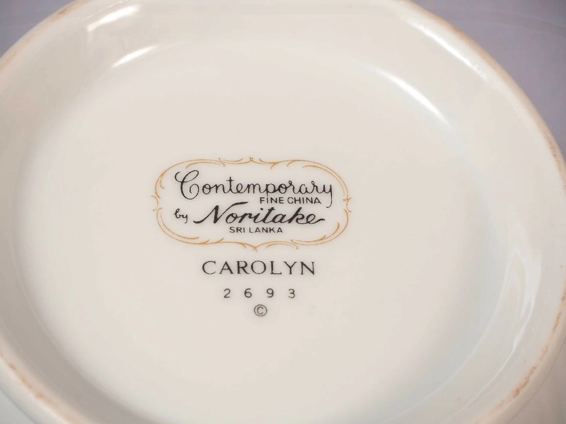 VINTAGE NORITAKE CAROLYN Creamer Milk Jug Cover Sugar Bowl SET Silver Platinum - 4