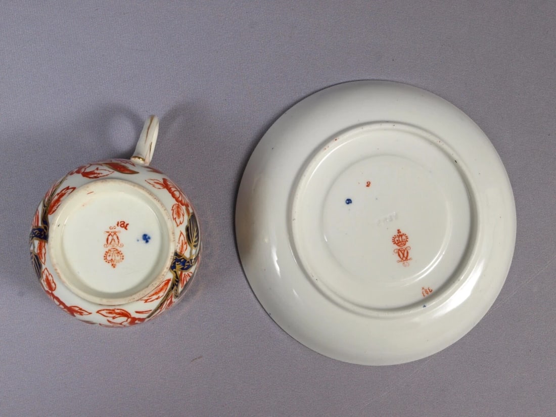 ROYAL CROWN DERBY KINGS IMARI Coffee Espresso cup Saucer set 1884/9 England 383 - 4