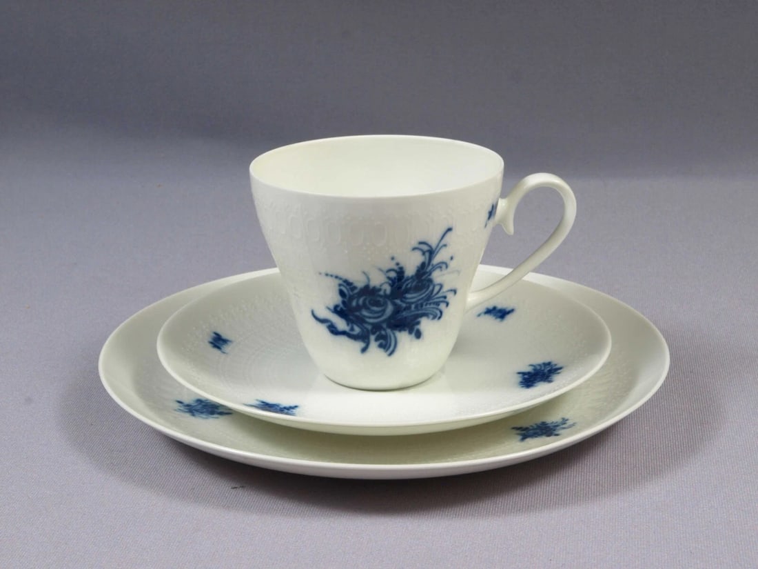 Vintage ROSENTHAL Bjorn RHAPSODY Germany Coffee Tea Cup Plate Teapot Sugar Blue - 5