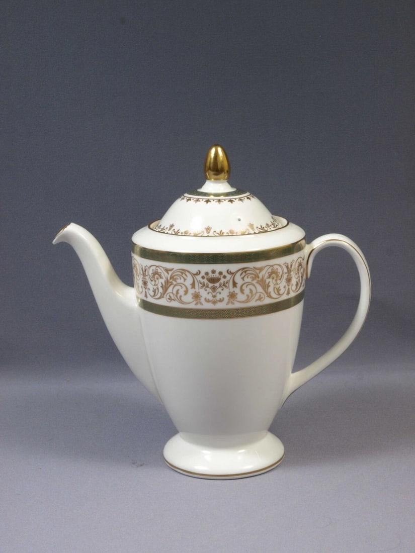 Minton ARAGON Coffee Espresso SET pot Teapot Cups Bone China England - 2
