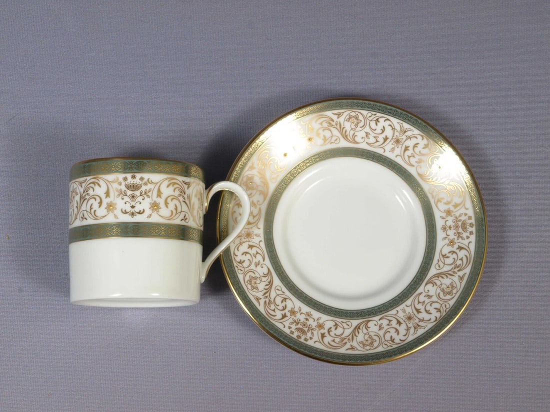 Minton ARAGON Coffee Espresso SET pot Teapot Cups Bone China England - 6