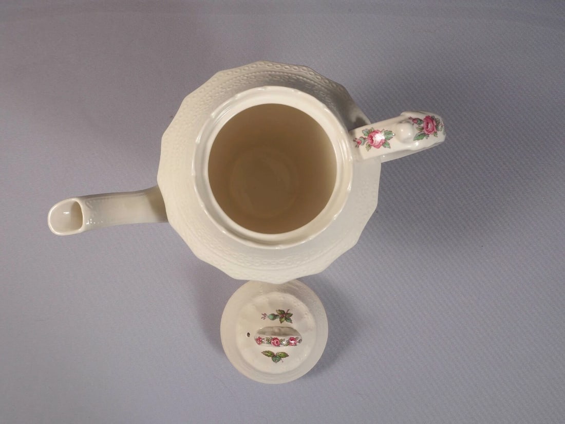 OLD MARK Copeland Spode Billingsley Rose Coffee Teapot Pot England - 7
