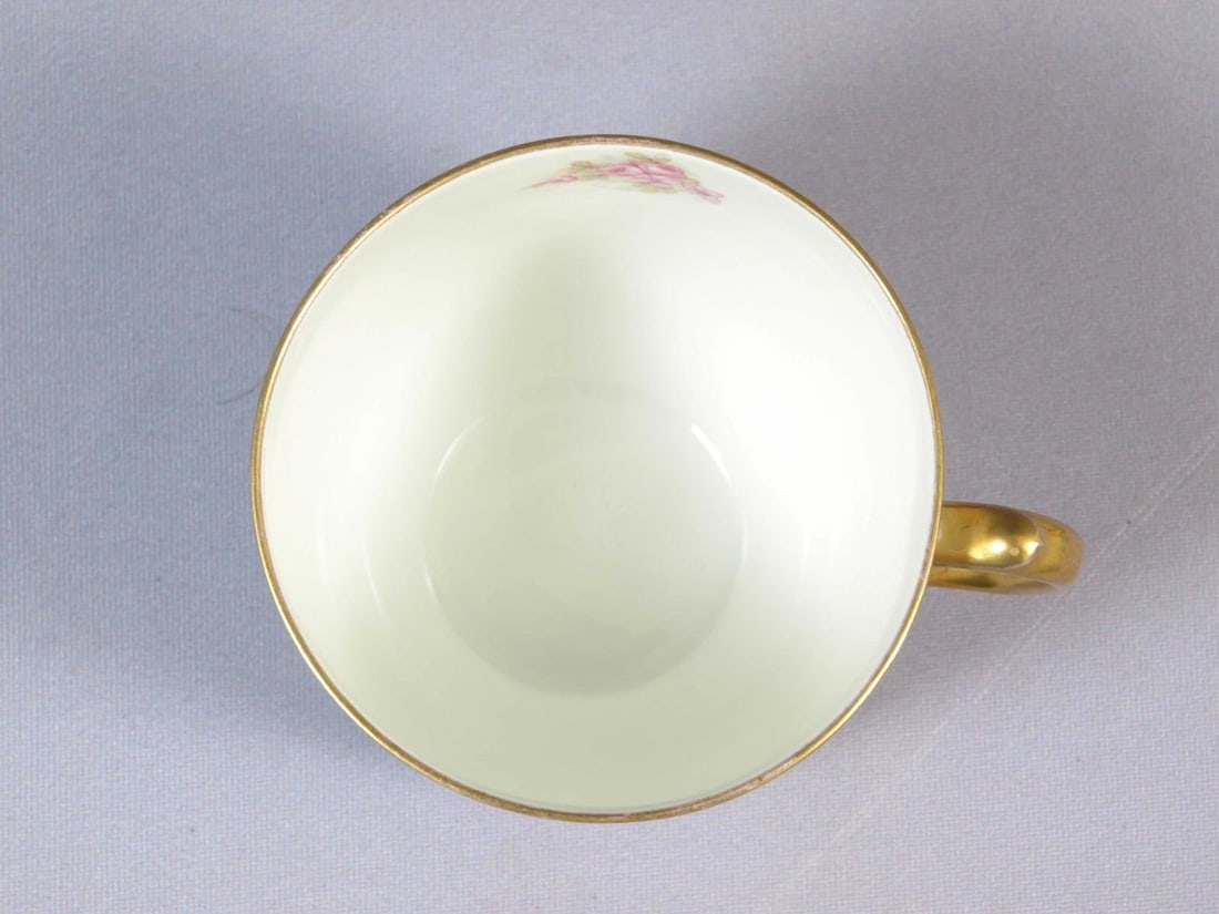 BRIDAL Rose Limoges France Bawo Dotter Elite Coffee Tea Mug LARGE RARE - 2