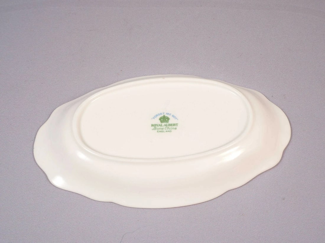 Royal Albert Forget me Not England Vintage Creamer Jug Sugar Bowl Plate - 8