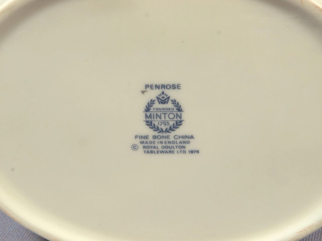 MINTON PENROSE Creamer Milk Jug Covered Sugar Bowl SET England - 4