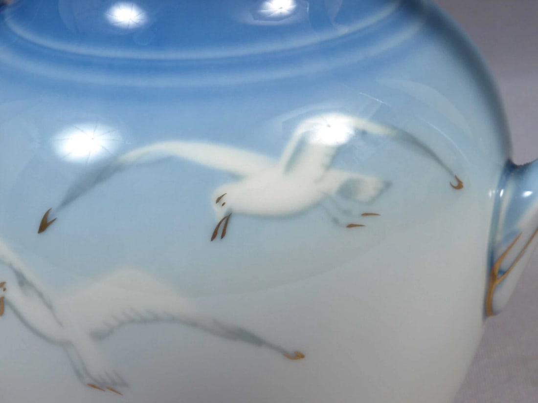 Bing Grondahl B&G Denmark Seagull Seahorse Finial Handle Coffee Pot Teapot - 4