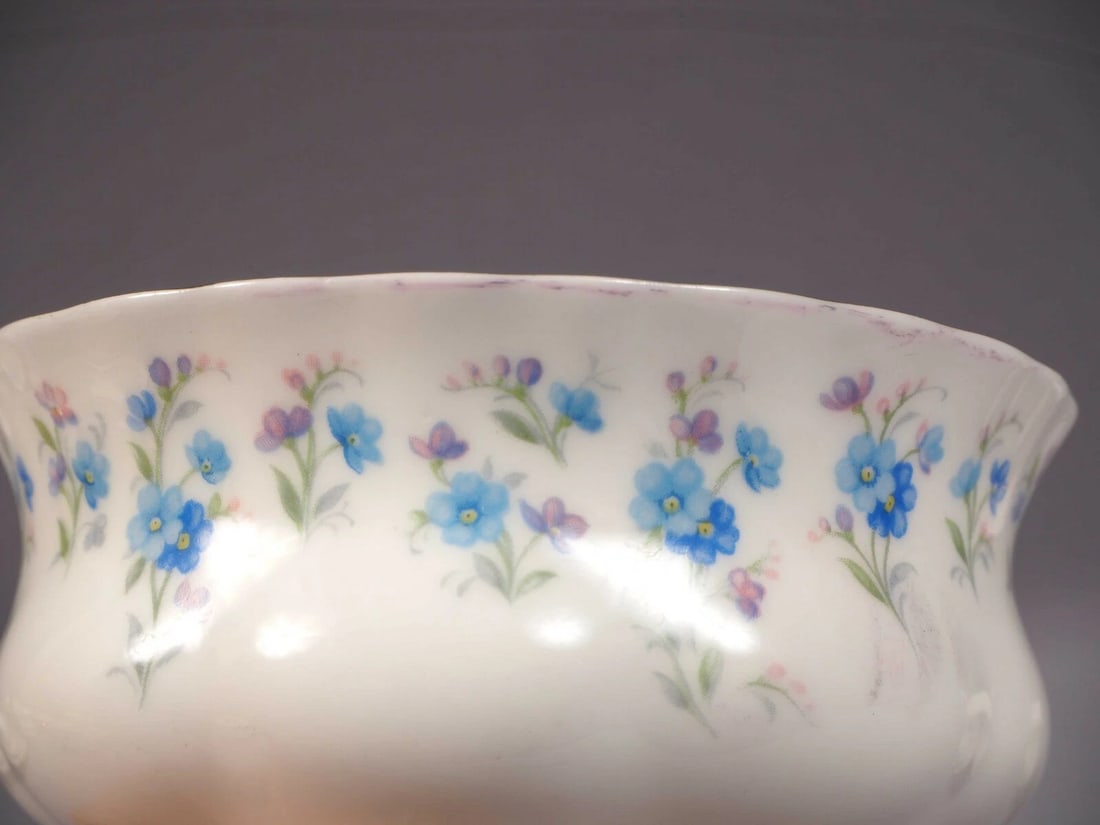 Royal Albert Memory Line Creamer and Open Sugar Bow Classy Gold White Blue - 3