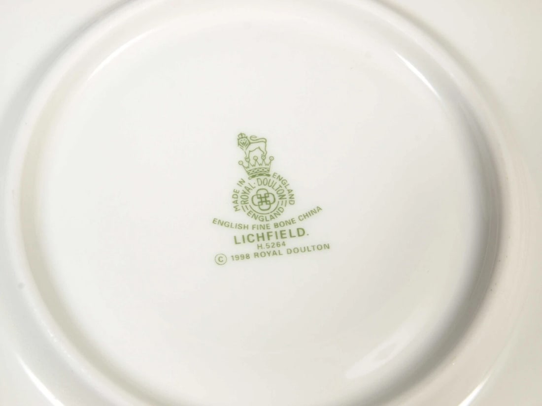 ROYAL DOULTON Lichfield Coffee Tea cup Saucer Set England H5264 - 4