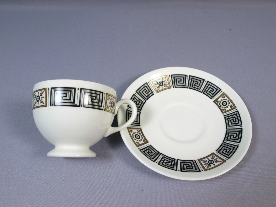 Wedgwood ASIA Black Coffee Tea Cup Tea cup Saucer Set England R4288 - 2
