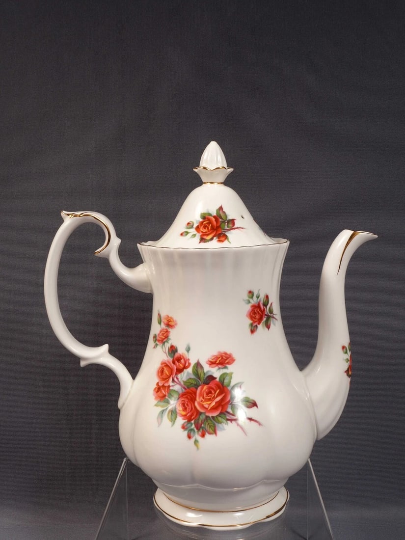 Royal Albert Centennial Rose Coffee Tea Cup Saucer Teapot Sugar Bowl Creamer - 3