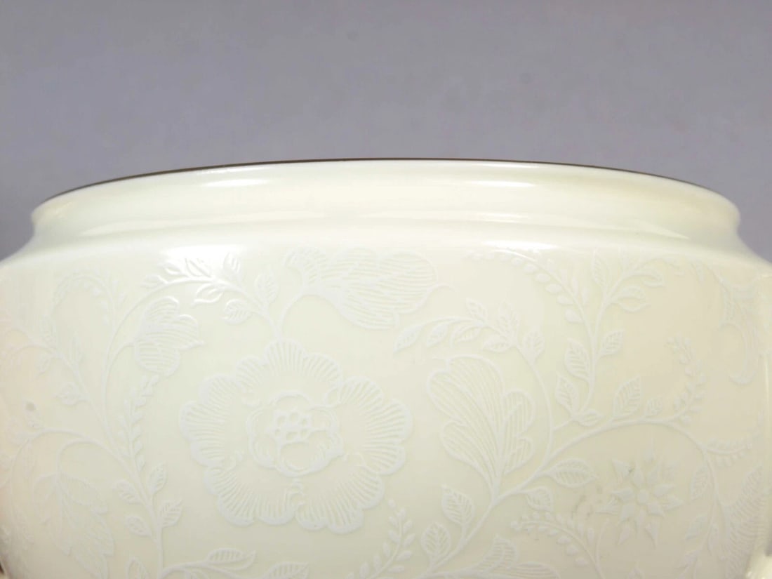 Royal Worcester CONCERTO Creamer Milk Jug Covered Sugar Bowl SET Embossed Flower - 3