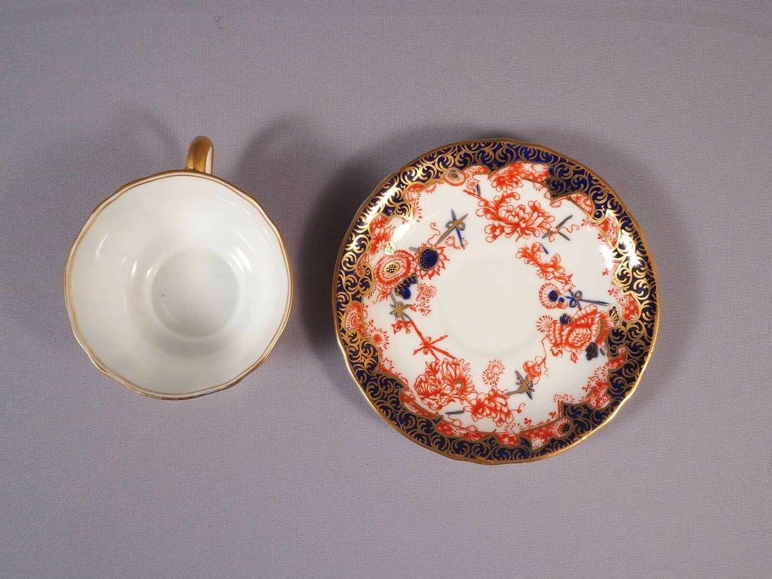 ROYAL CROWN DERBY Coffee Tea Cup Saucer 2649 England ANTIQUE - 3