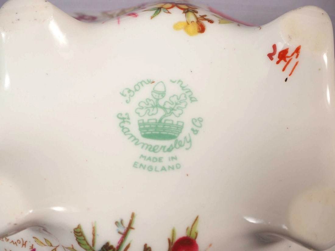 Hammersley Minuet Signed F Howard Sprays Creamer Milk Jug Covered Sugar Bowl - 6