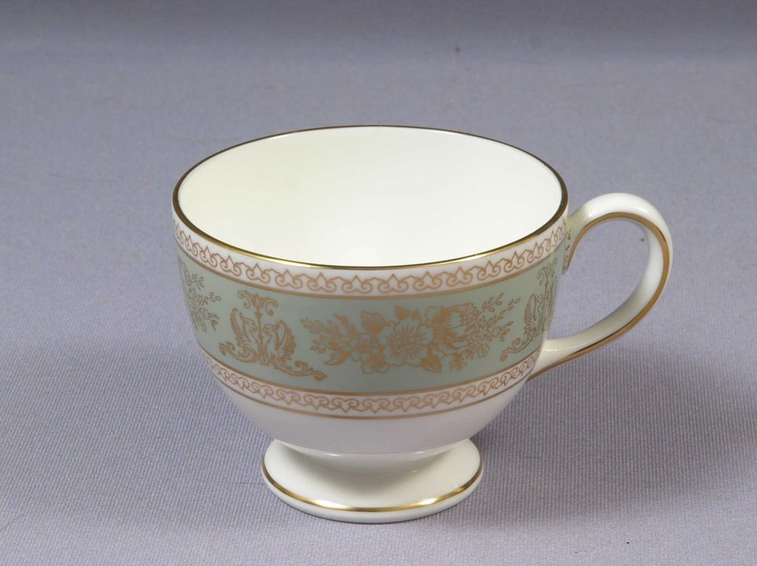 Wedgwood COLUMBIA Sage Green Coffee Tea Cup ONLY England Bone China: Title: Wedgwood COLUMBIA Sage Green Coffee Tea Cup ONLY England Bone China Description: . This is very beautiful Tea/Coffee Cup ONLY. The cup is made by WEDGWOOD in Columbia Sage Green pattern. This p