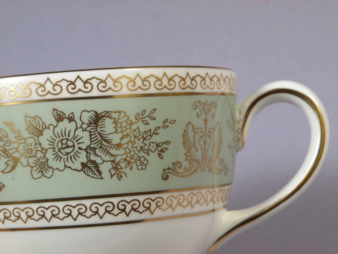 Wedgwood COLUMBIA Sage Green Coffee Tea Cup ONLY England Bone China - 3