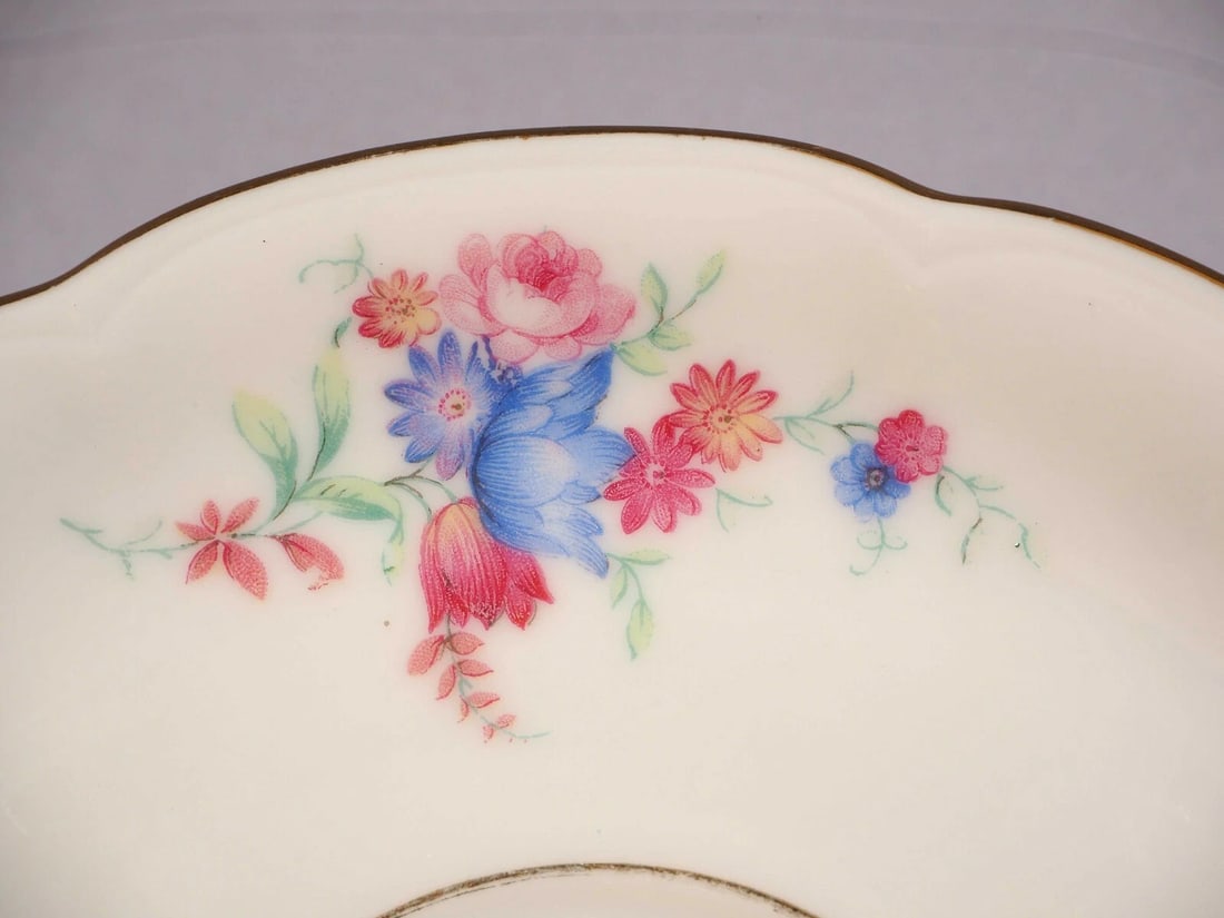 Royal Bayreuth TEA CUP & SAUCER Germany Bavaria Pale Rose Flowers ROB492 - 4