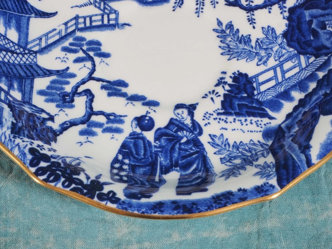 Royal Crown Derby Blue Mikado Coffee Tea Cup Saucer Blue White Bone china - 2