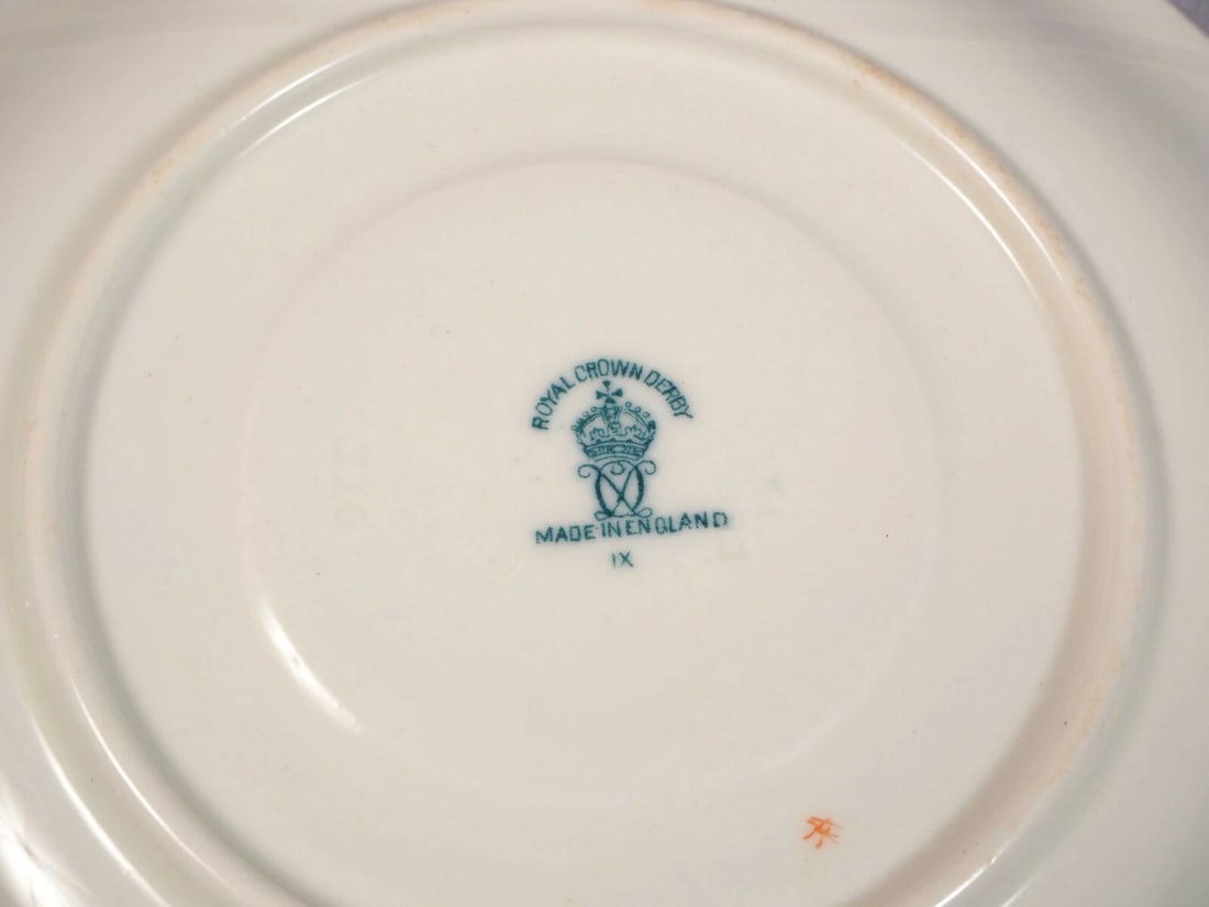 Royal Crown Derby Blue Mikado Coffee Tea Cup Saucer Blue White Bone china - 5