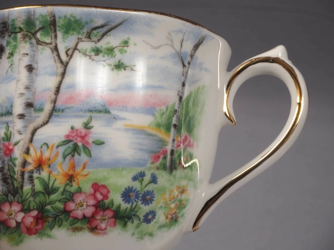 Royal Albert Silver Birch Coffee Tea cup Saucer Bone China England - 3