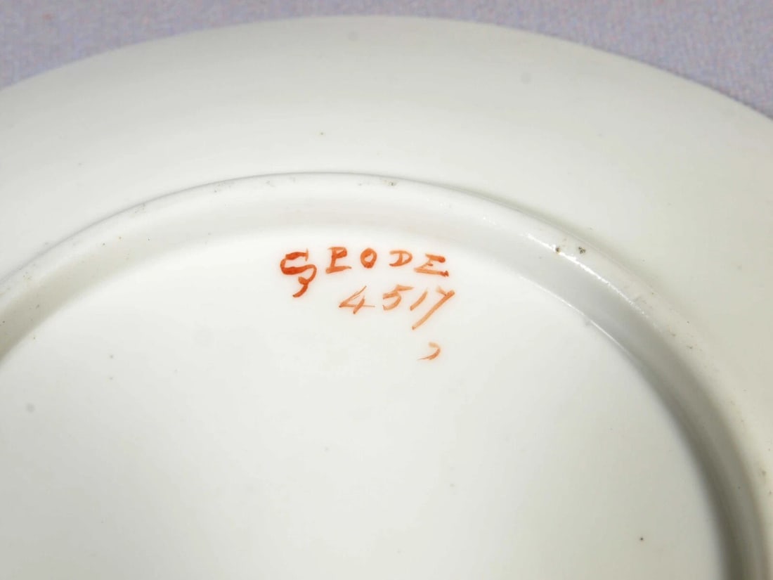 Antique 1813- 1830 Copeland Spode Coffee Tea Cup Saucer Green England Felspar - 7