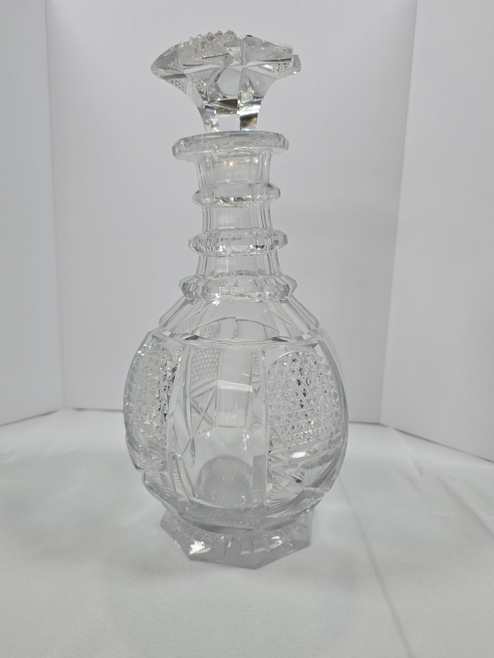Cut Crystal Spirits Decanter with Stopper - 2