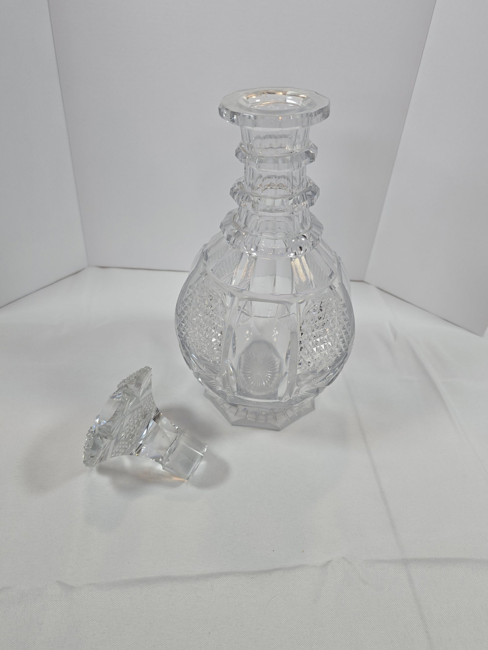 Cut Crystal Spirits Decanter with Stopper - 3
