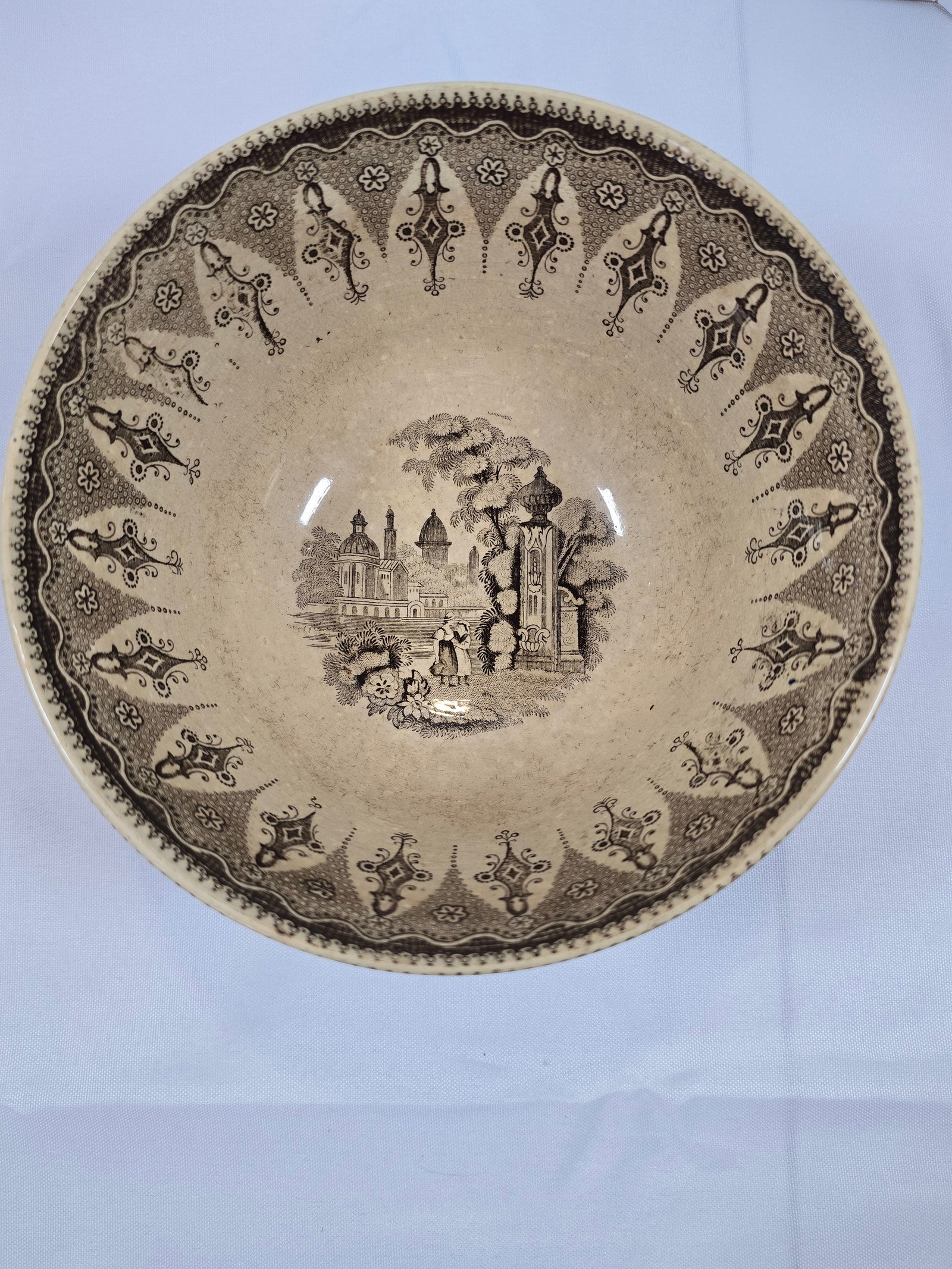 Davenport Oriental Villa Aesthetic Movement Transferware Bowl (1 of 5)