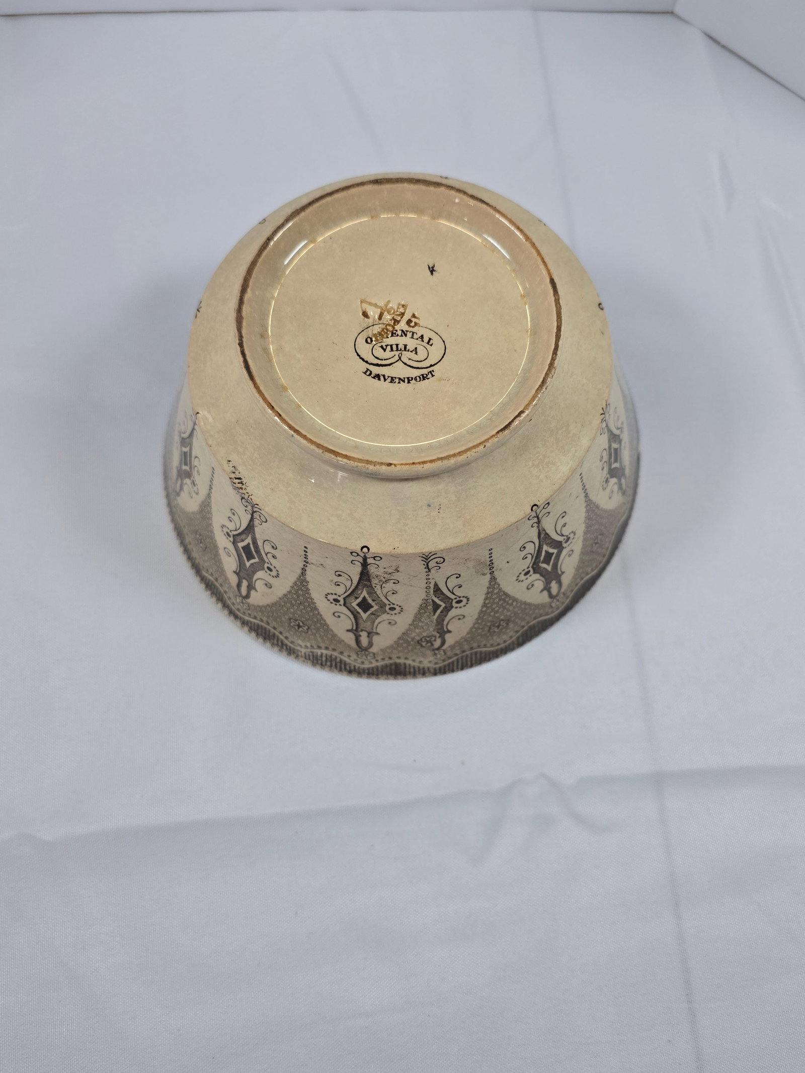 Davenport Oriental Villa Aesthetic Movement Transferware Bowl - 2