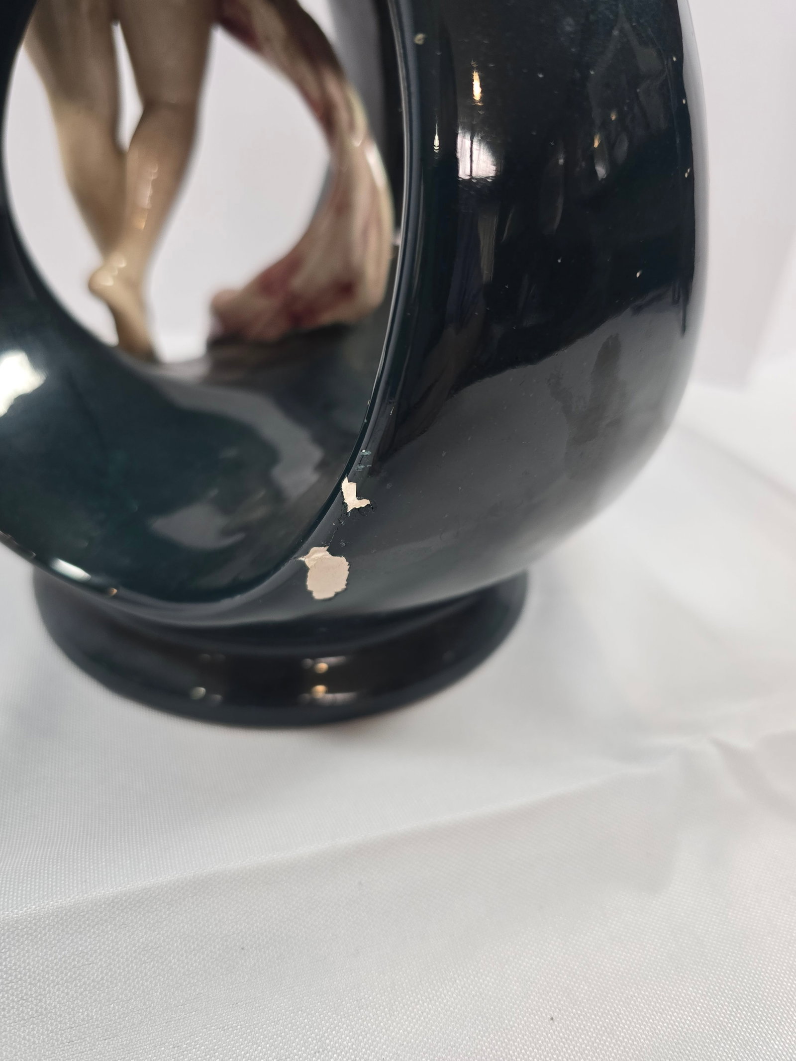 Italian Ceramic Nude and Sea Serpent Floor Vase - 4