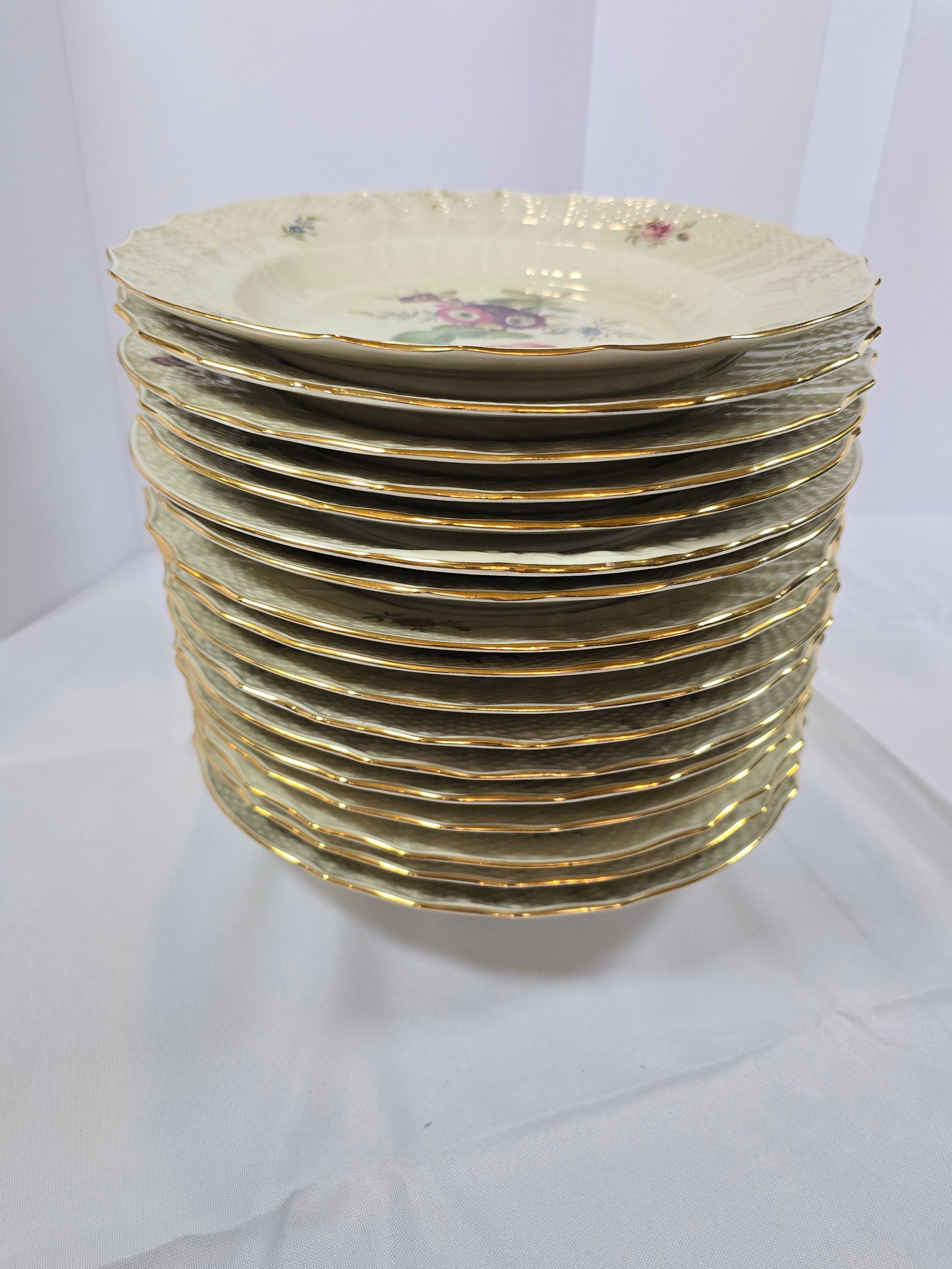 Set of 17 Royal Copenhagen "Flora Danica" Luncheon Plates - 6