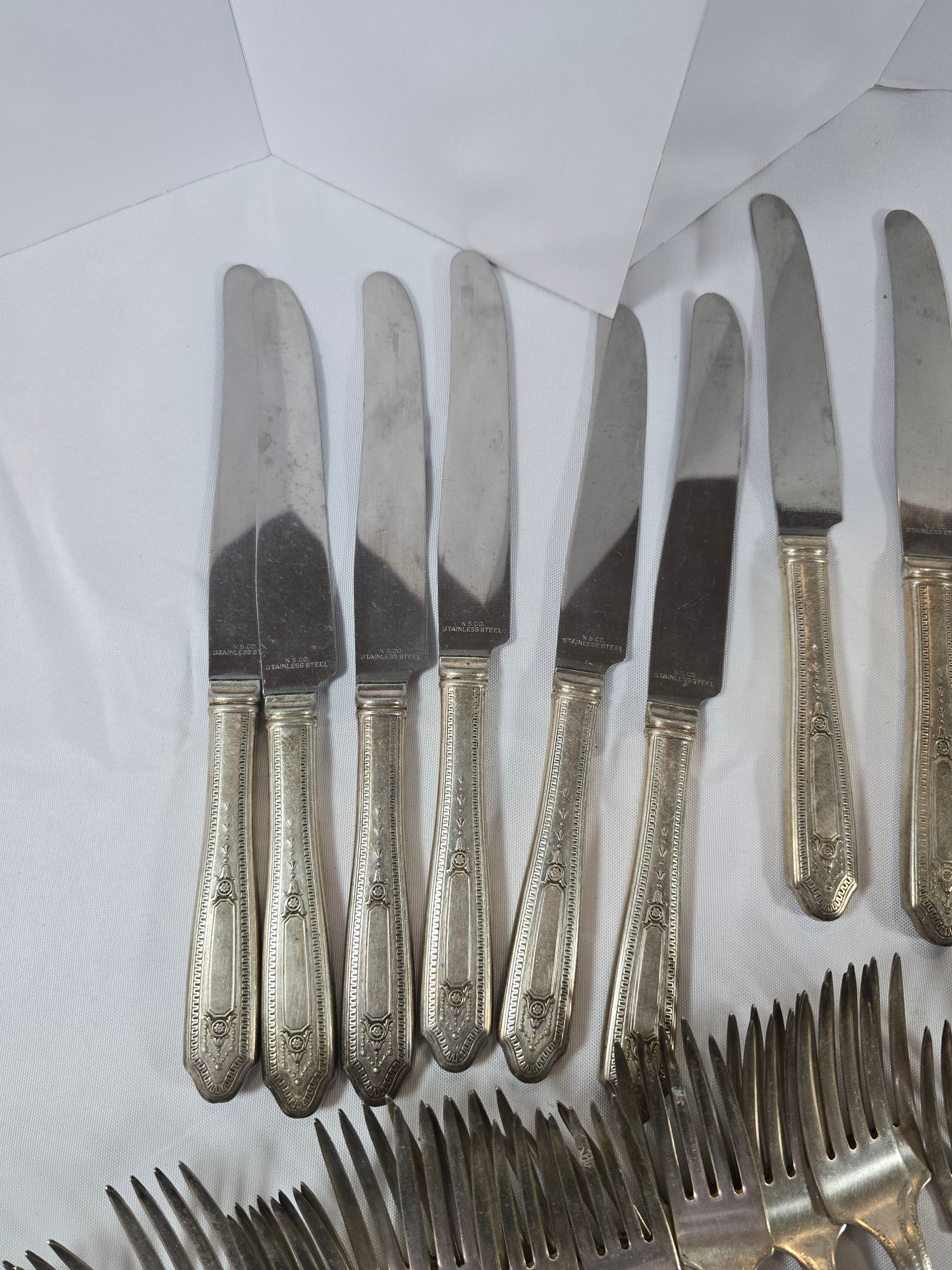 60-Piece Vintage NS CO. Stainless Steel Flatware Set - 2