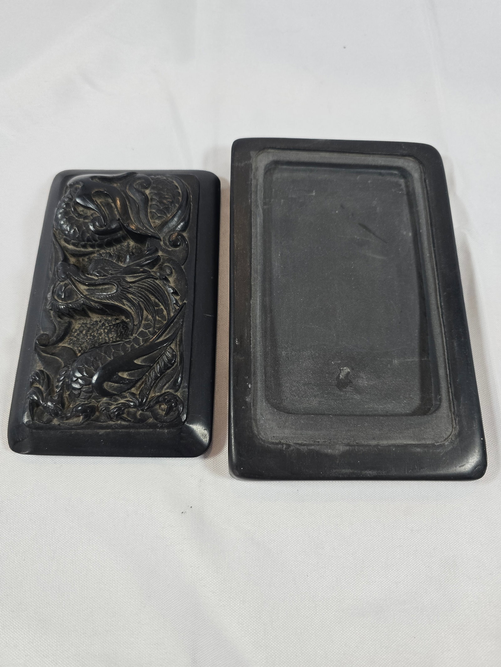 Carved Soapstone Box with Dragon Motif - 2