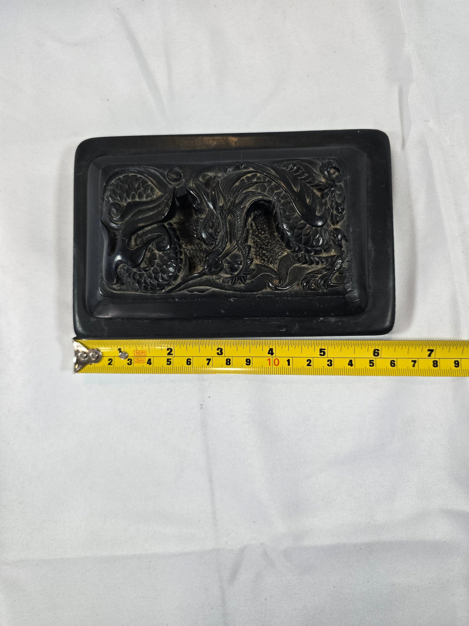 Carved Soapstone Box with Dragon Motif - 4