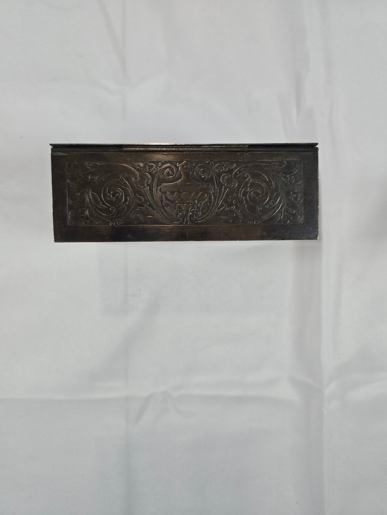 19th Century German Silvered Metal Bible Casket / Jewelry Box with Biblical Scene - 5