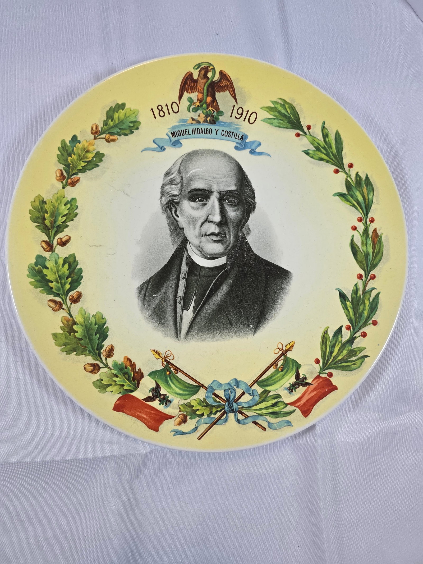 Mexican Centenary Commemorative Plate of Miguel Hidalgo y Costilla, 1910 - 2